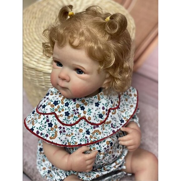 🆕18 Inch Full Vinyl Body Reborn Baby Dolls Girl Newborn Doll Blonde Hair - Picture 6 of 8